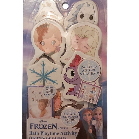 2PK My Little Pony/Frozen 8 Foam Pcs Bath Playtime Activity W/Mesh Bag - Picture 2 of 5